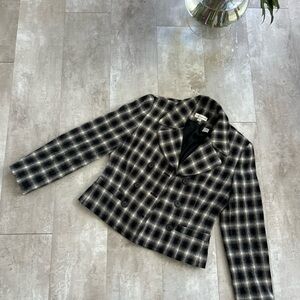 Plaid Double-Breasted Women's Jacket